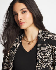 Gold Bead Collar Necklace