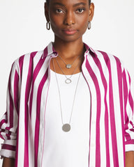 Silver Triple Pendant Necklace
