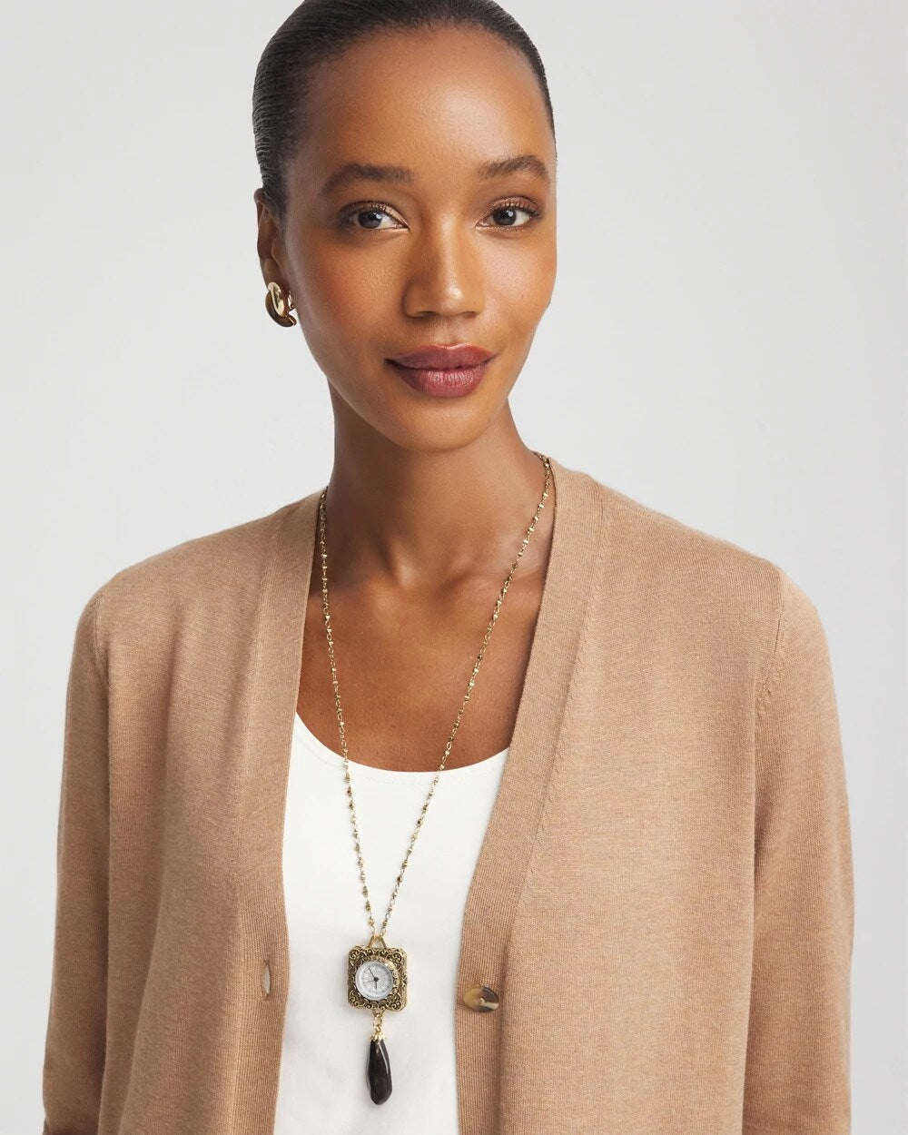 Clock Pendant Necklace