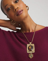Adjustable Medallion Gem Pendant