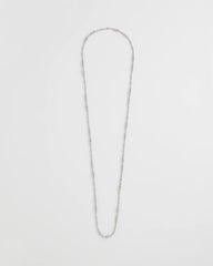 Silvertone Long Beaded Necklace