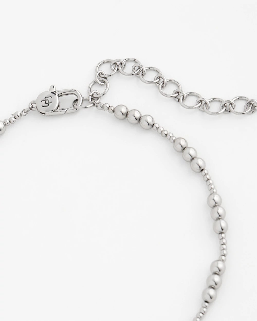 Silvertone Beaded Necklace