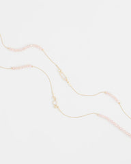 Pink Double-Strand Necklace