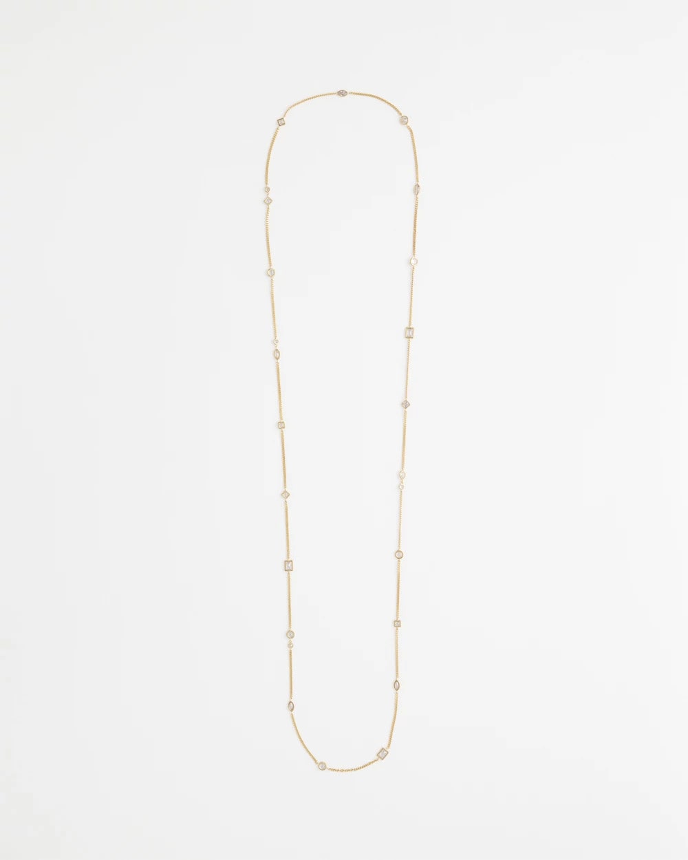 Fine Crystal Long Chain Necklace