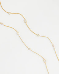 Fine Crystal Long Chain Necklace