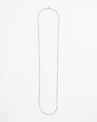 Long Goldtone Seed Bead Necklace