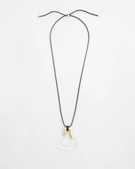 Adjustable Lucite Pendant Necklace