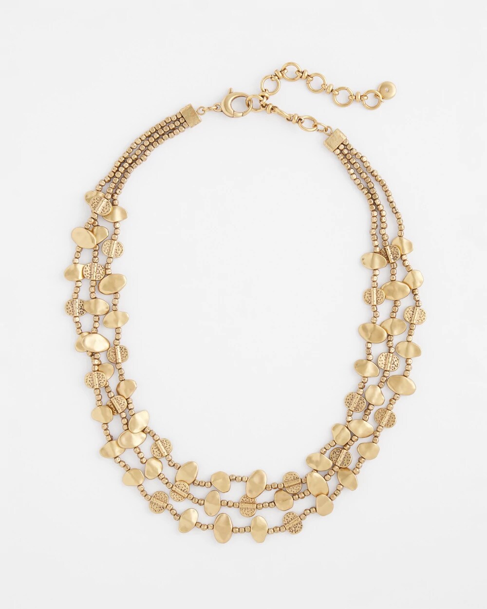 Goldtone Nugget Collar Necklace
