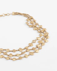 Goldtone Nugget Collar Necklace