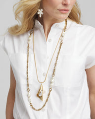 Single Strand Modern Pearl Necklace
