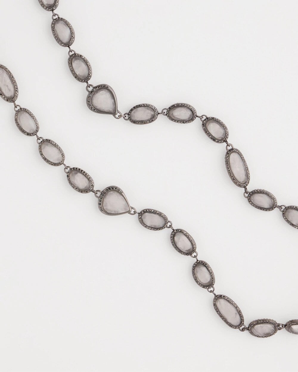 Frosted Quartz Single Strand Necklace