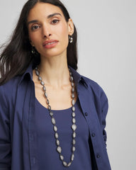 Frosted Quartz Single Strand Necklace