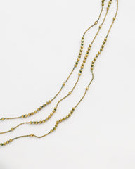 Multi Strand Gold-Tone Necklace