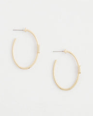 Gold Oval Hoop Earrings