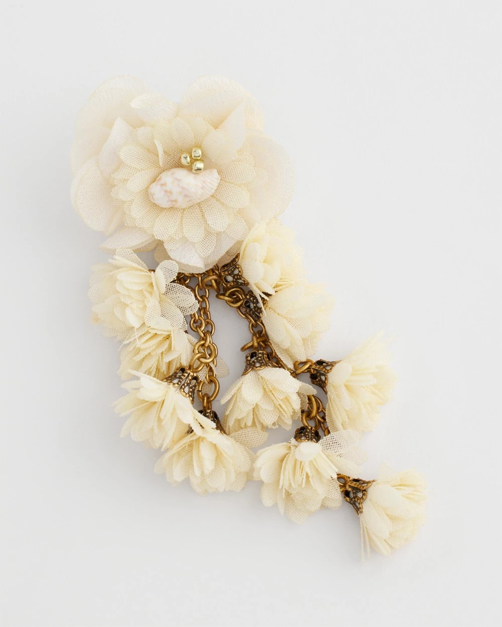 No Droop® Flower & Conch Shell Earrings