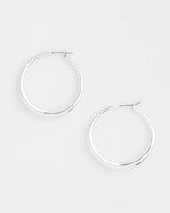 Cassie Silver-Tone Hoop Earrings