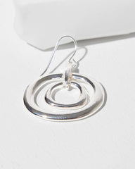 Silver Tone Drop Pendant Earrings