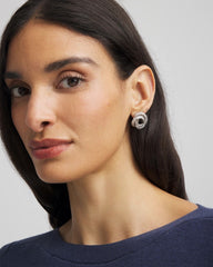 Silvertone Twisted Stud Earrings