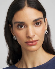 Silvertone Twisted Stud Earrings