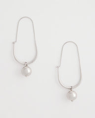 Silver Bead Threader Earrings