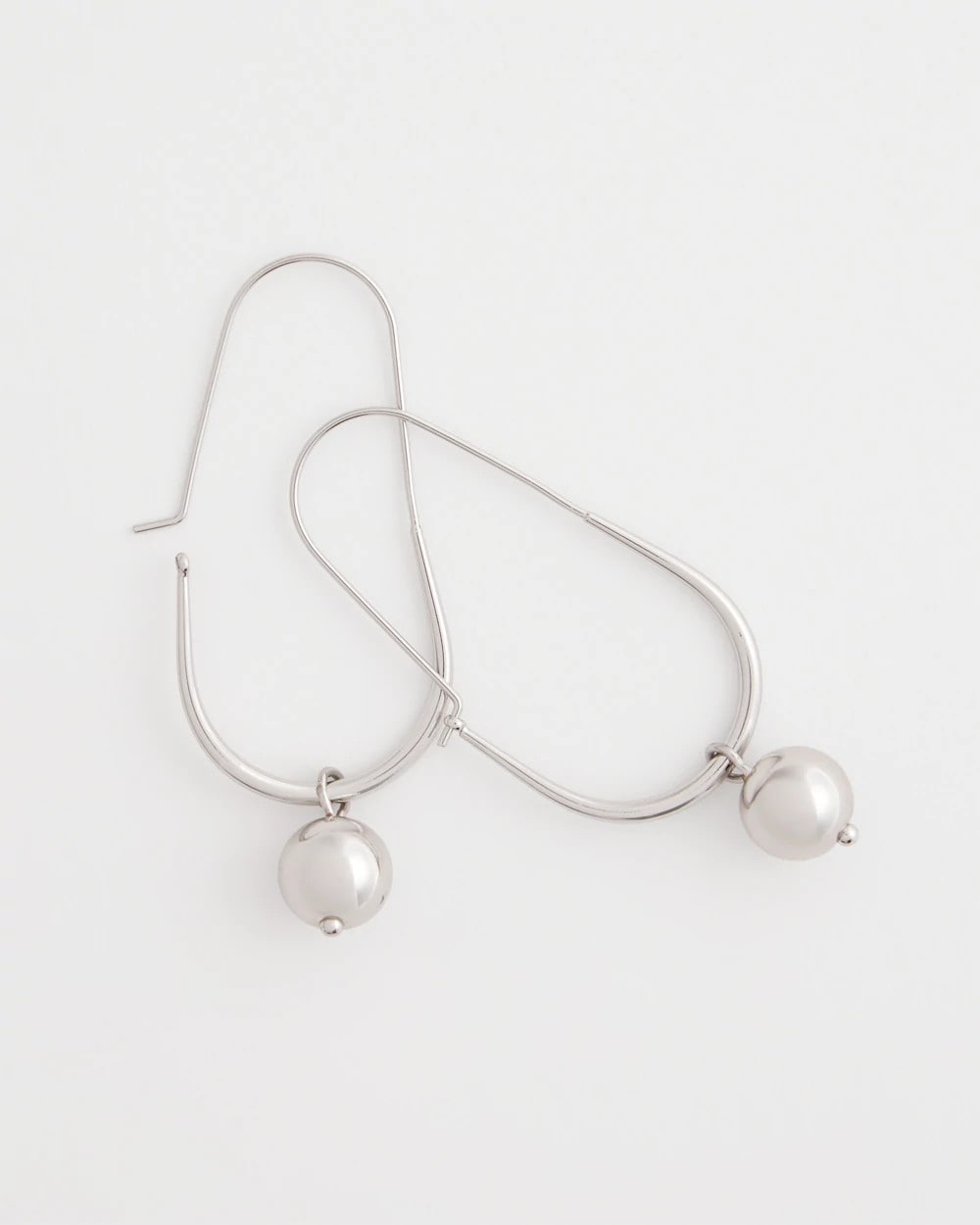 Silver Bead Threader Earrings