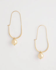 Gold Bead Threader Earrings