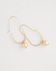 Gold Bead Threader Earrings