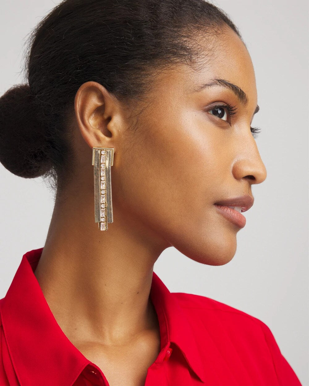 Snake Chain Linear Earrings