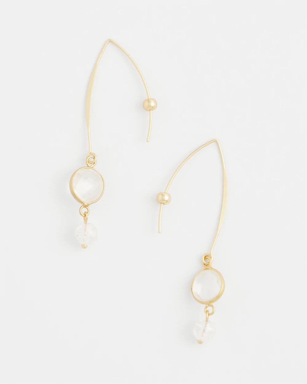 No Droop® Quartz Crystal Threader Earrings