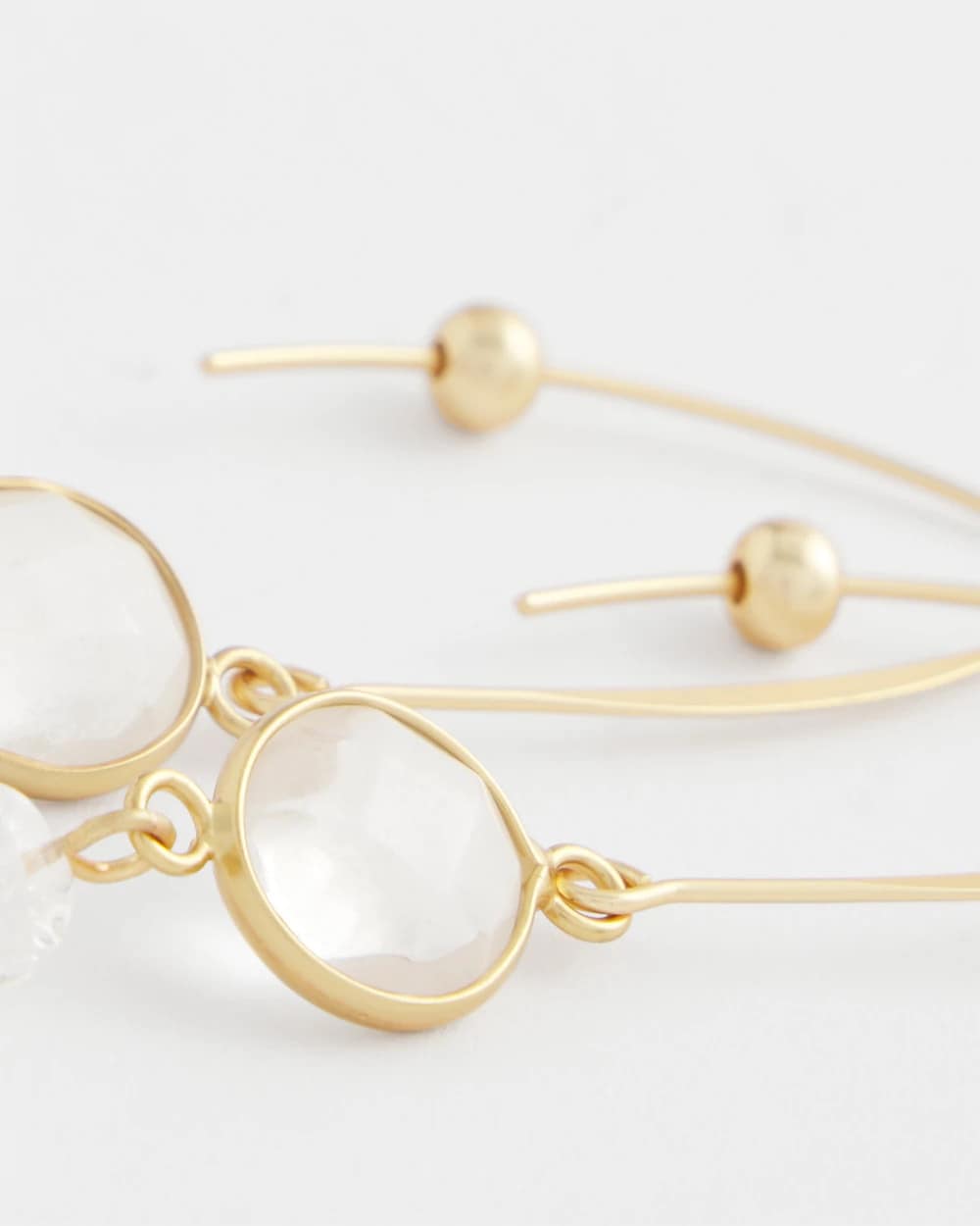 No Droop® Quartz Crystal Threader Earrings