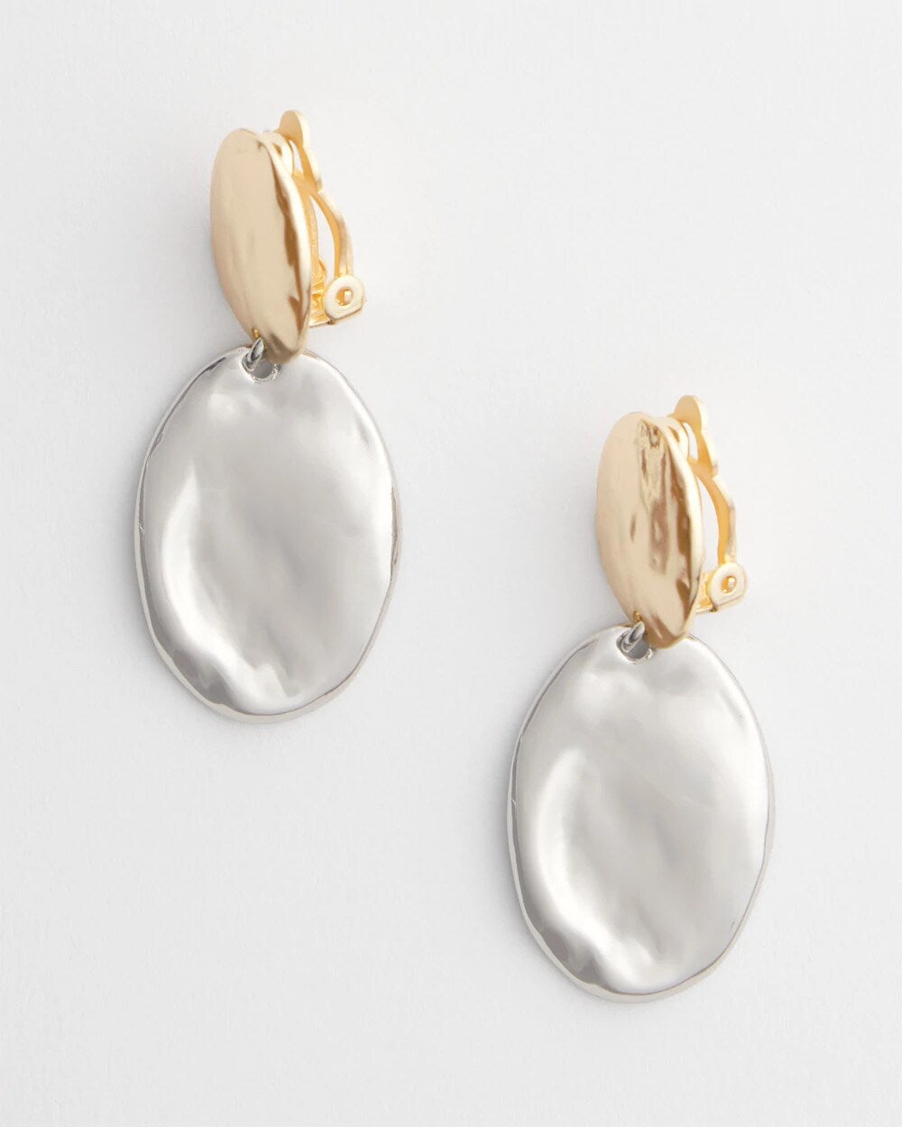 No Droop™ Mixed-Metal Clip-On Earrings