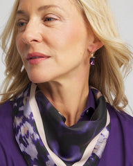 Purple Gem Drop Earrings