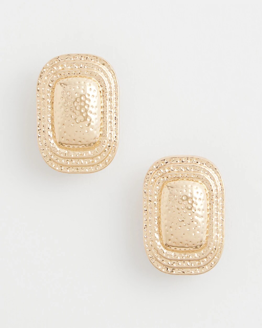 No Droop® Goldtone Square Clip-On Earrings
