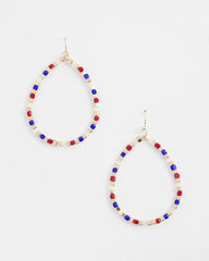 No Droop® Red White & Blue Earrings