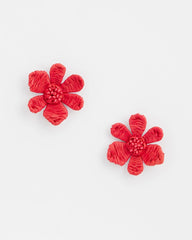 No Droop™ Coral Floral Stud Earrings