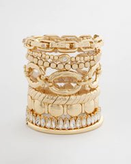 Gold Link Stretch Bracelet
