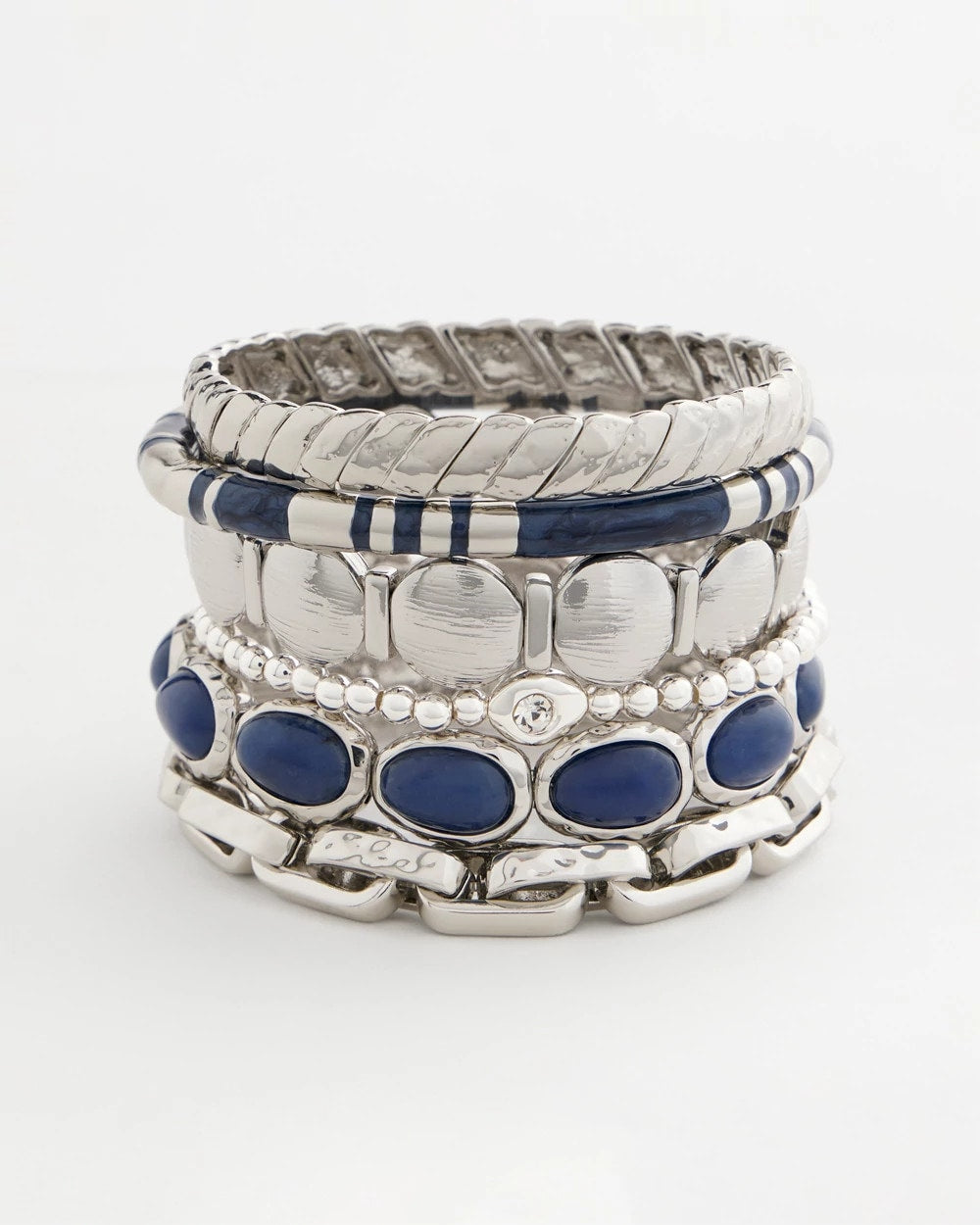 Silver Link Stretch Bracelet