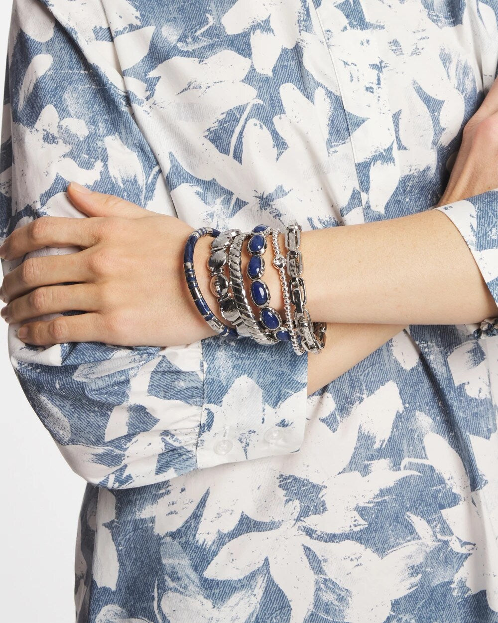 Silver Link Stretch Bracelet