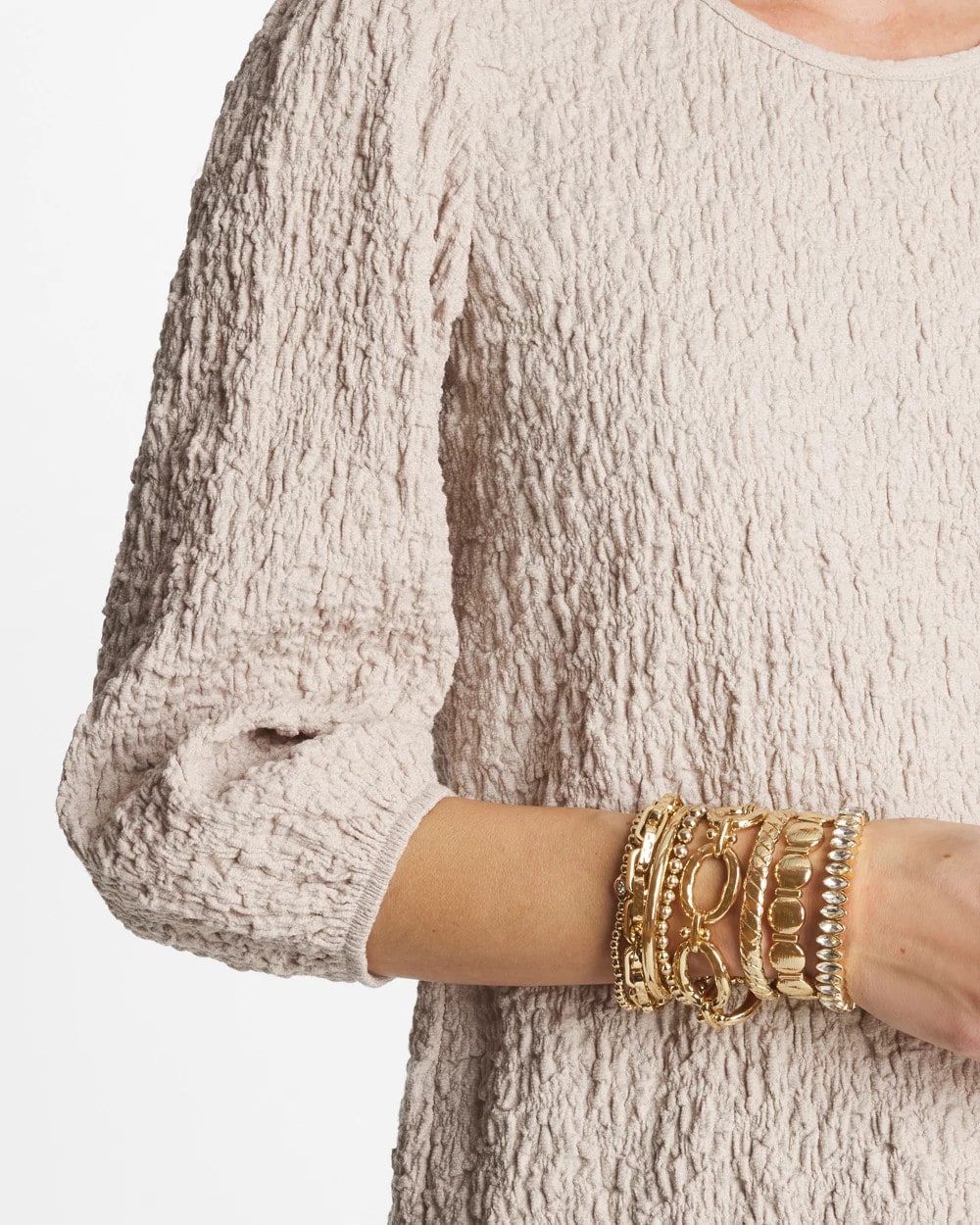 Textured Circle Stretch Bracelet
