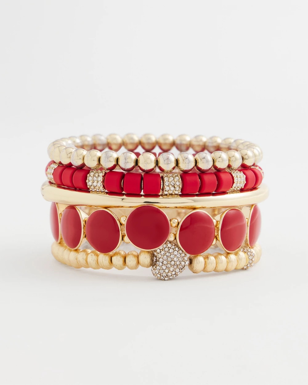 Gold Heart Stretch Bracelet