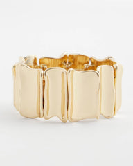 Gold Wavy Stretch Cuff