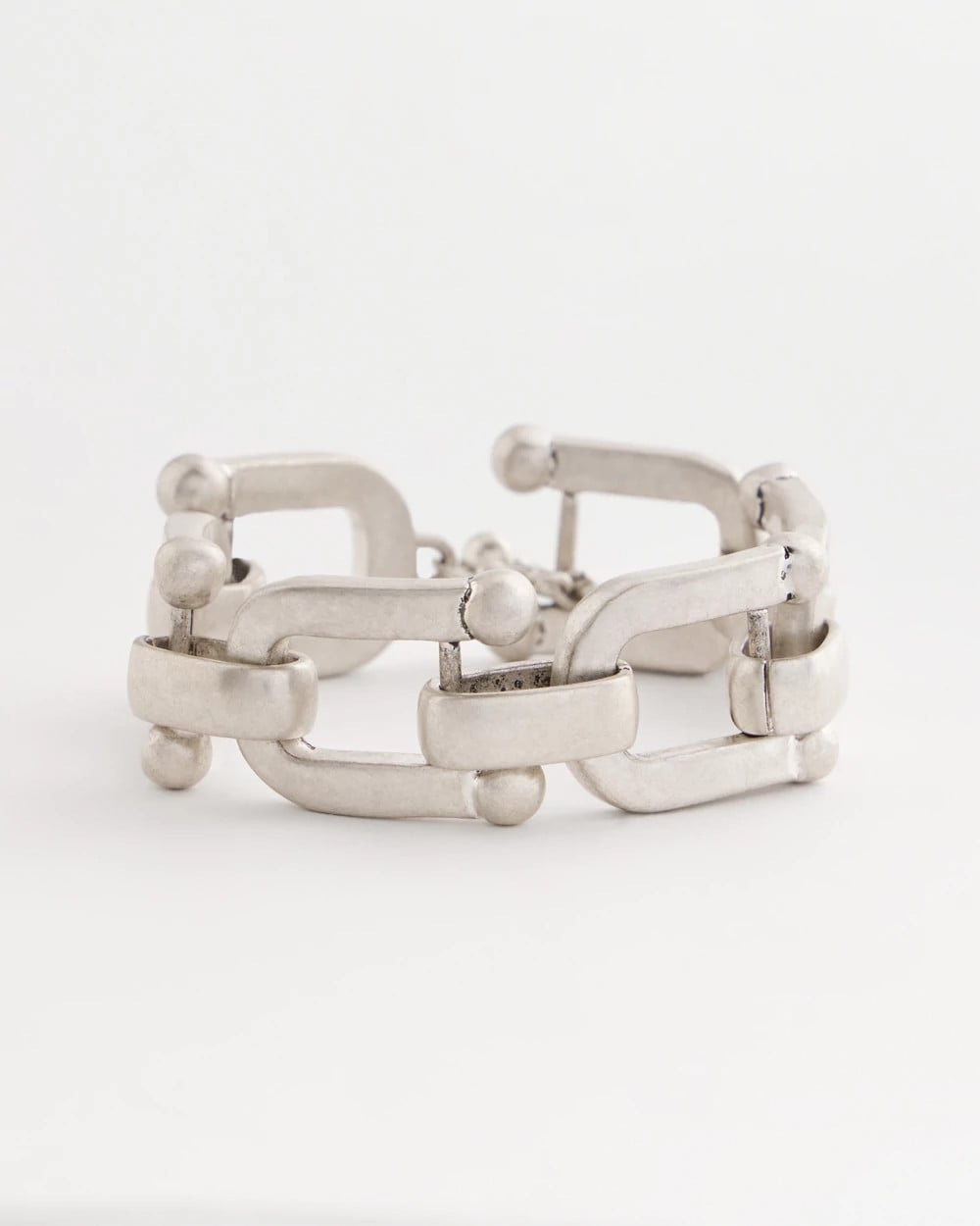Silvertone Link Chain Bracelet