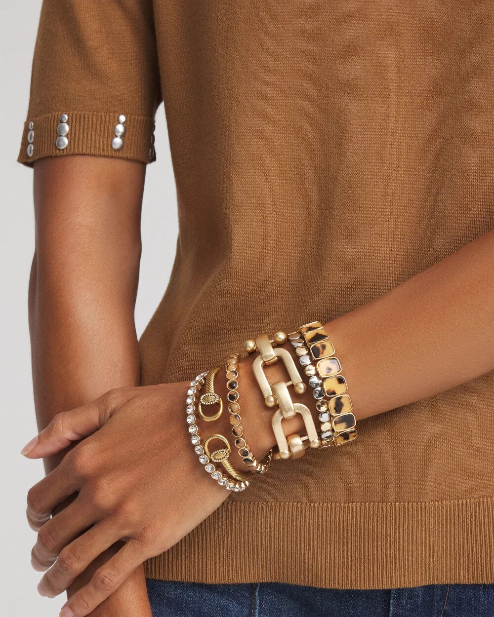 Tortoise Square Stretch Bracelet