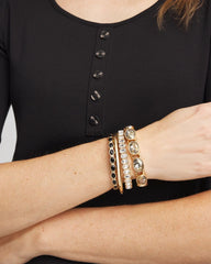Large Faceted Gem Stretch Bracelet