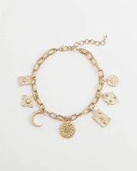 Gold Celestial Charm Necklace