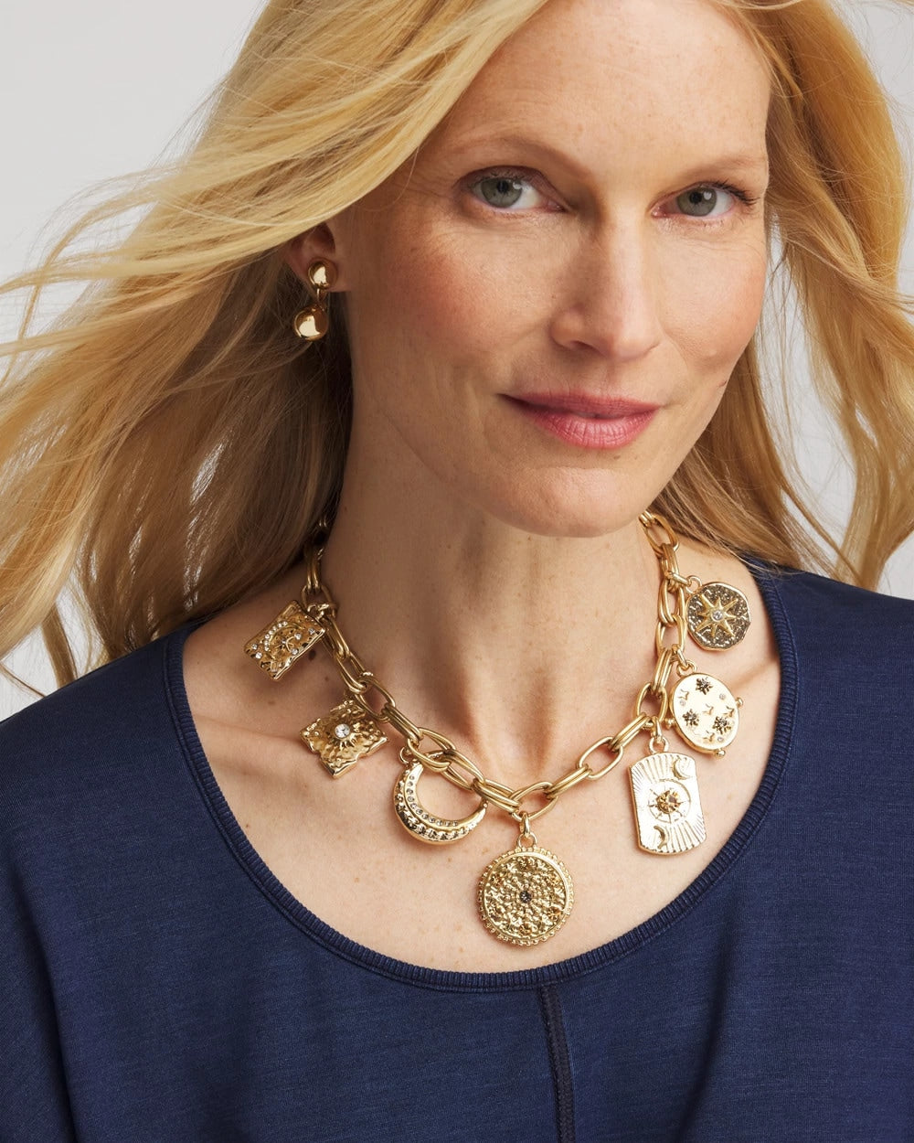 Gold Celestial Charm Necklace