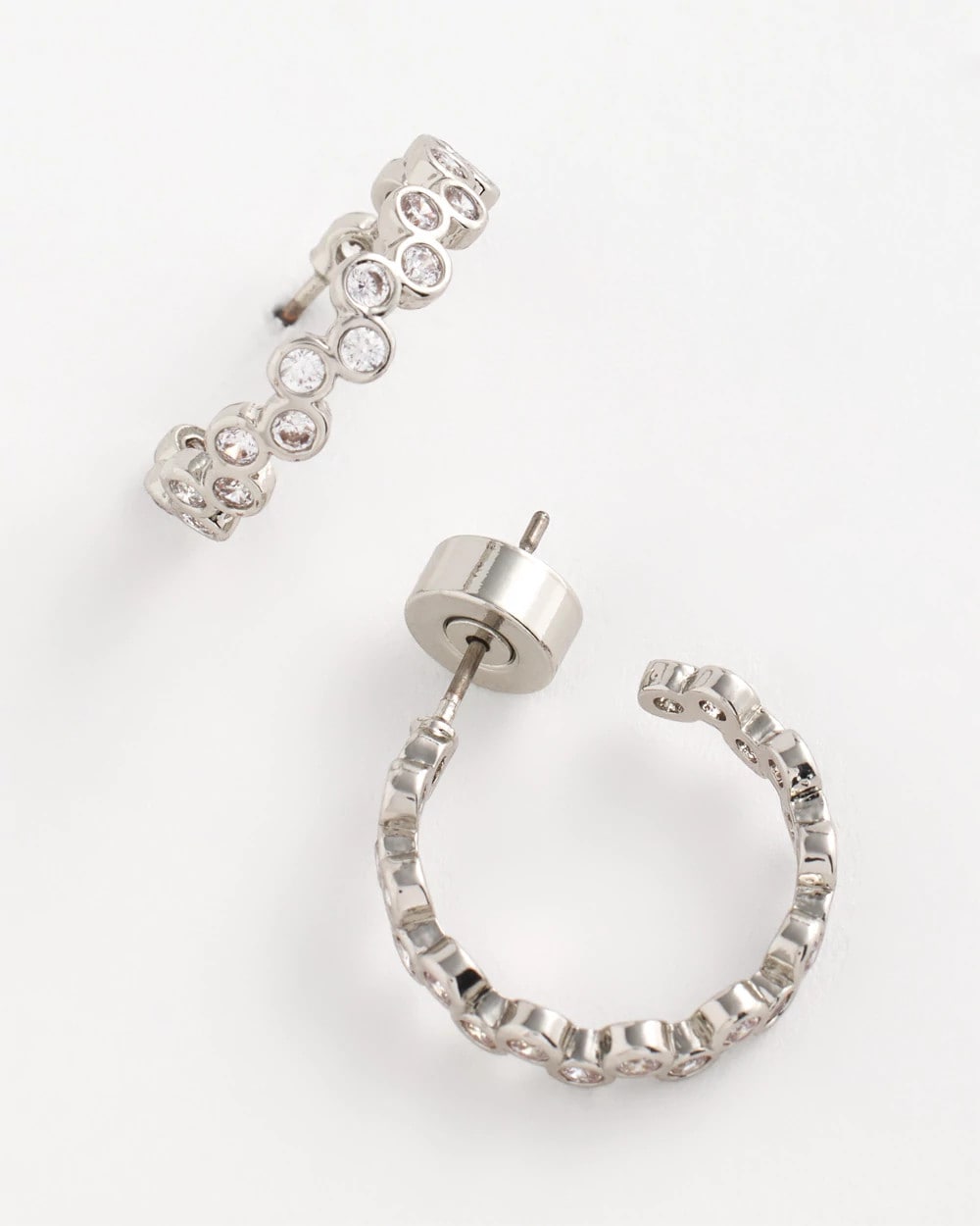 No Droop® Silvertone Hoop Earrings