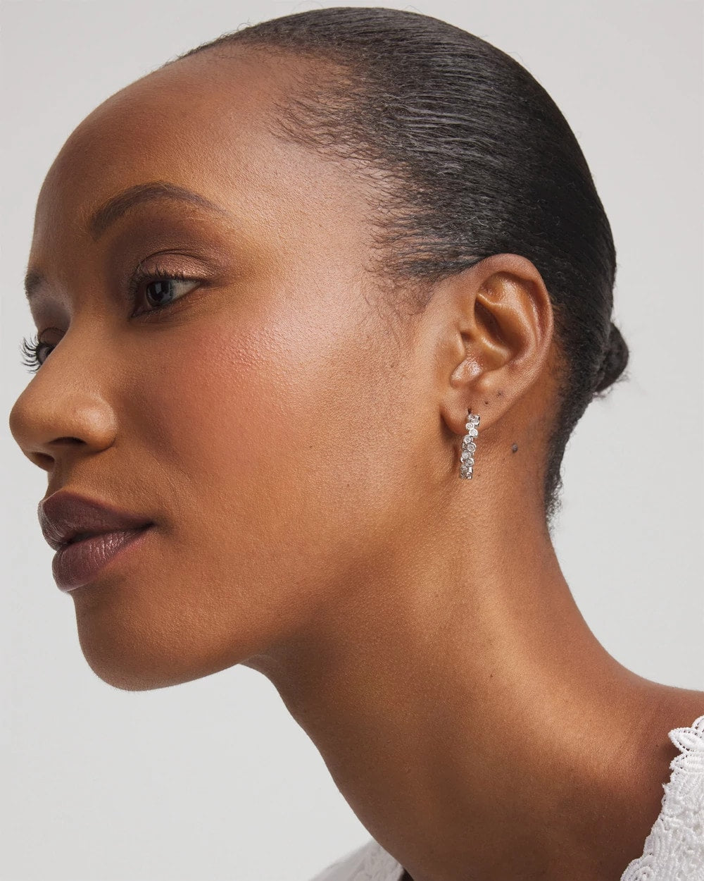 No Droop® Silvertone Hoop Earrings