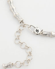 Silvertone Bamboo Collar Necklace
