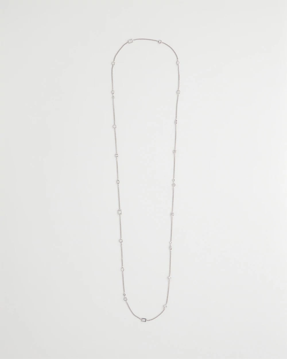 Fine Crystal Long Chain Necklace